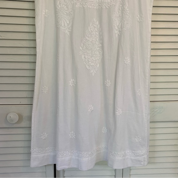 NWT Roller Rabbit White Embroidered Cotton Dress Small Boho Lined $138 Retail - Picture 14 of 16